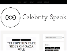 Tablet Screenshot of celebspeak.net